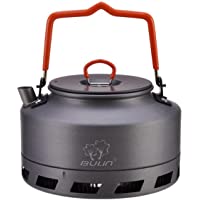 Tentock Tetera de Calentamiento Rápido Al Aire Libre Hervidor de Camping Acero Inoxidable Camping Kettle 1L - 1.5L